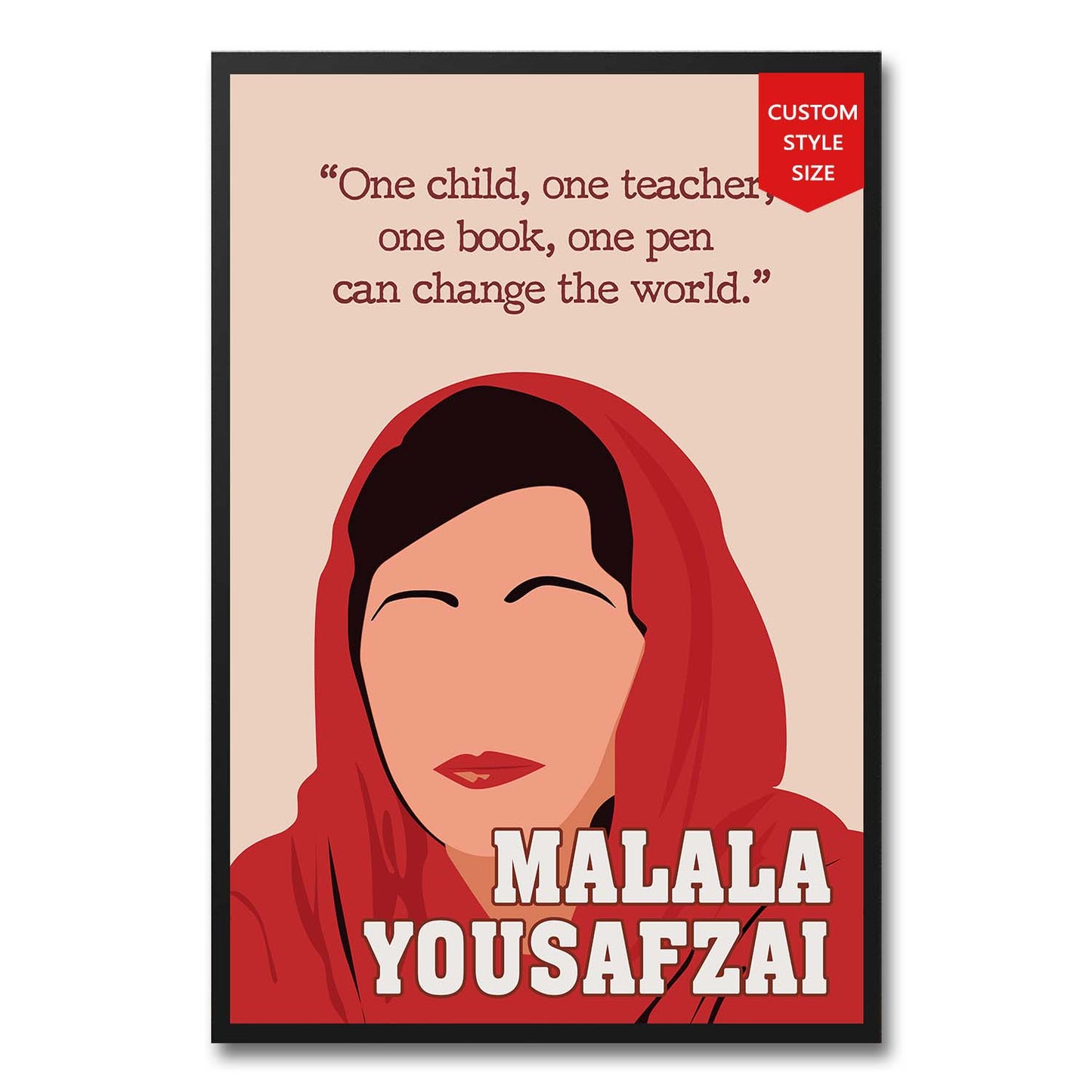 Malala Yousafzai Feminist Poster