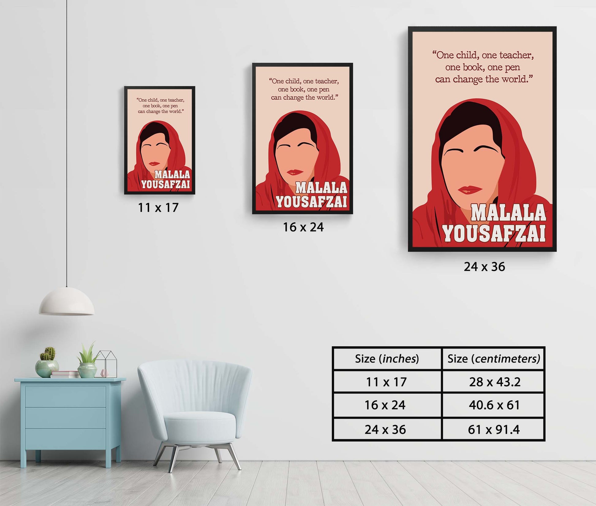 Malala Yousafzai Empower Women Inspirational Poster (7)