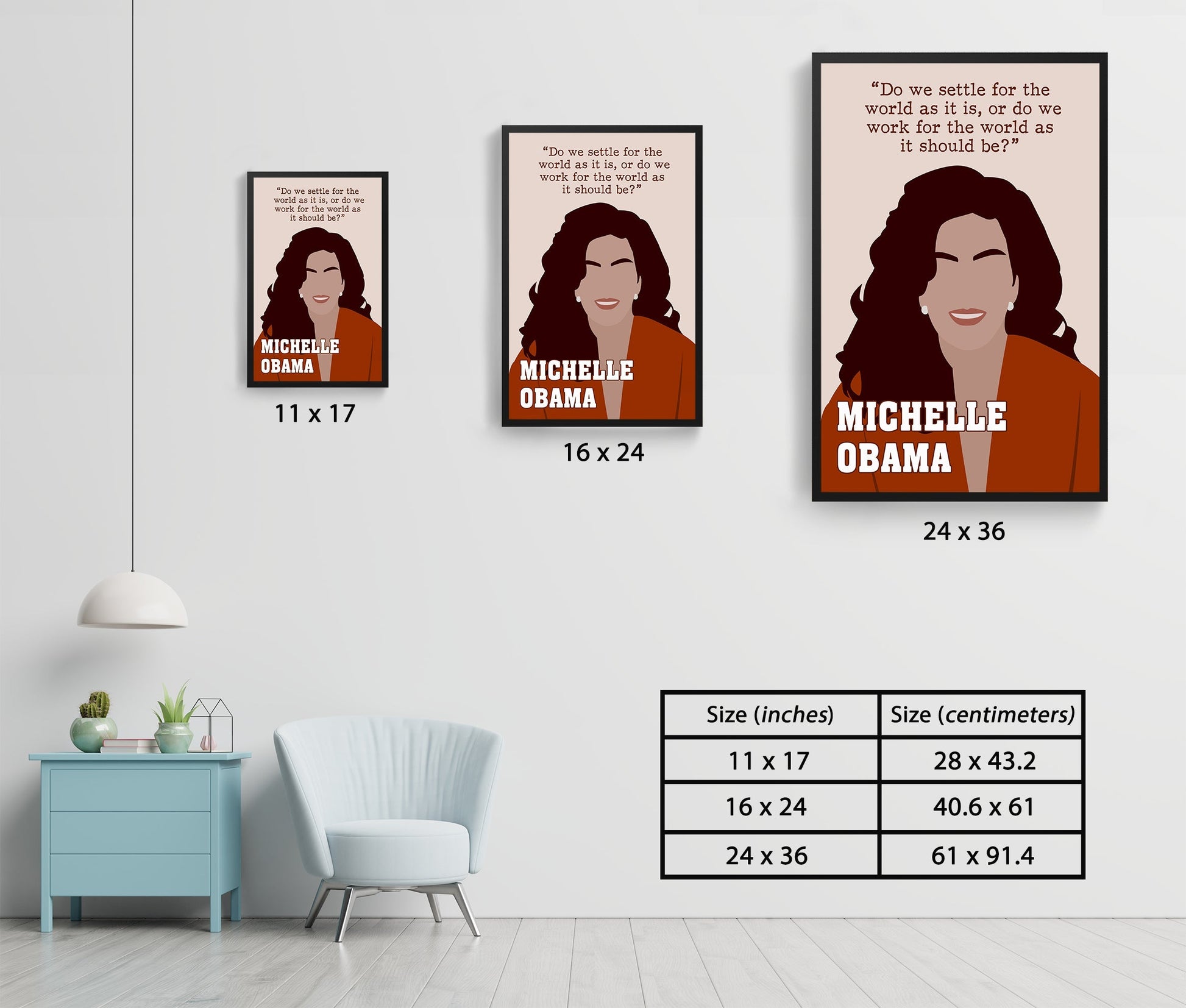 Michelle Obama Black Women Leader Feminist Poster (7)