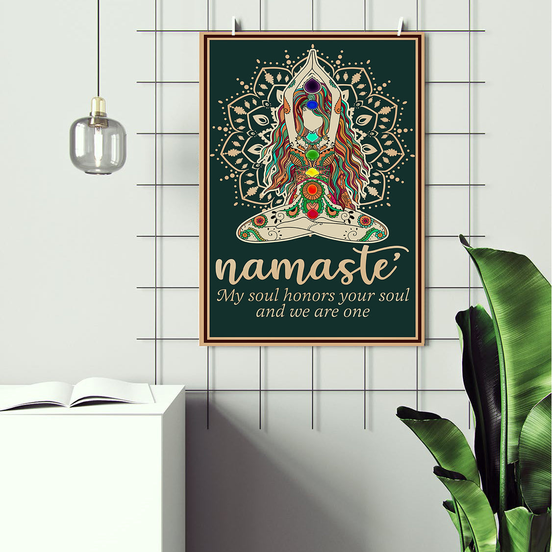 Namaste My Soul Honors Mandala Meditation Yoga Poster (2)