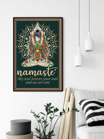 Namaste My Soul Honors Mandala Meditation Yoga Poster (4)