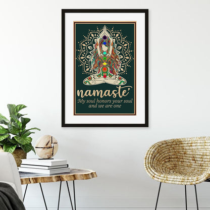 Namaste My Soul Honors Mandala Meditation Yoga Poster (5)