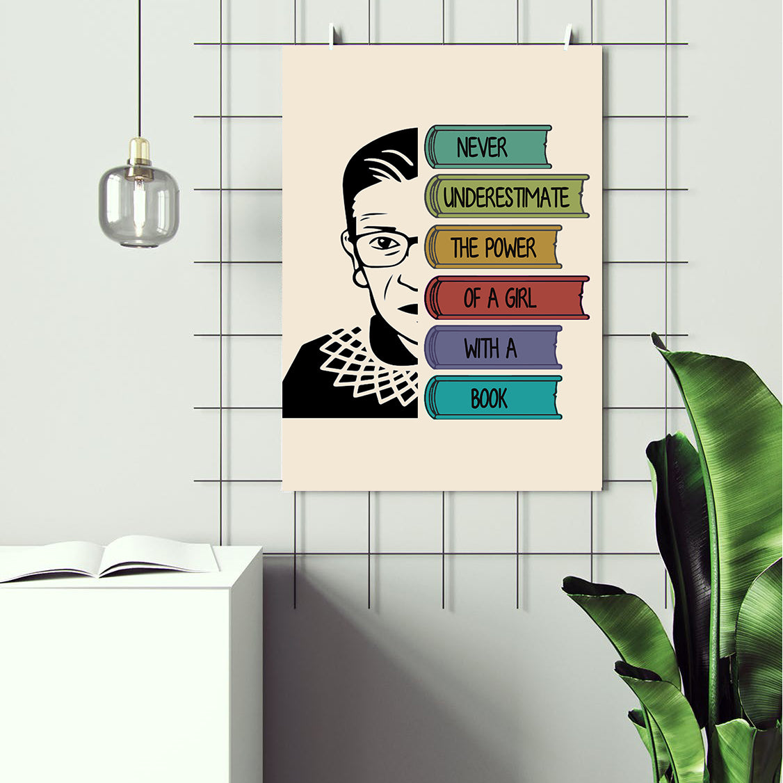 Never Underestimate RBG Inspirational Quote Poster (3)