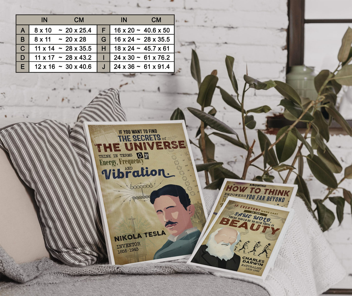 Nikola Tesla Inspirational Men of Science Poster (7)