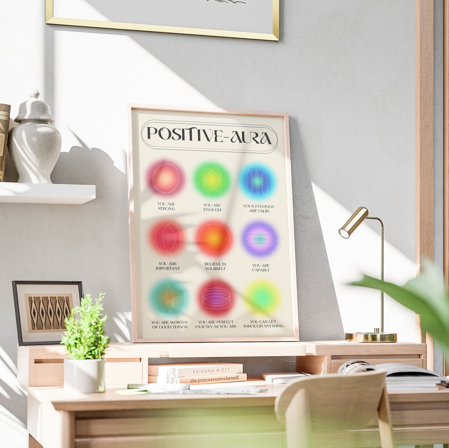 Positive Pink Mental Health Aura Manifestation Poster (3)