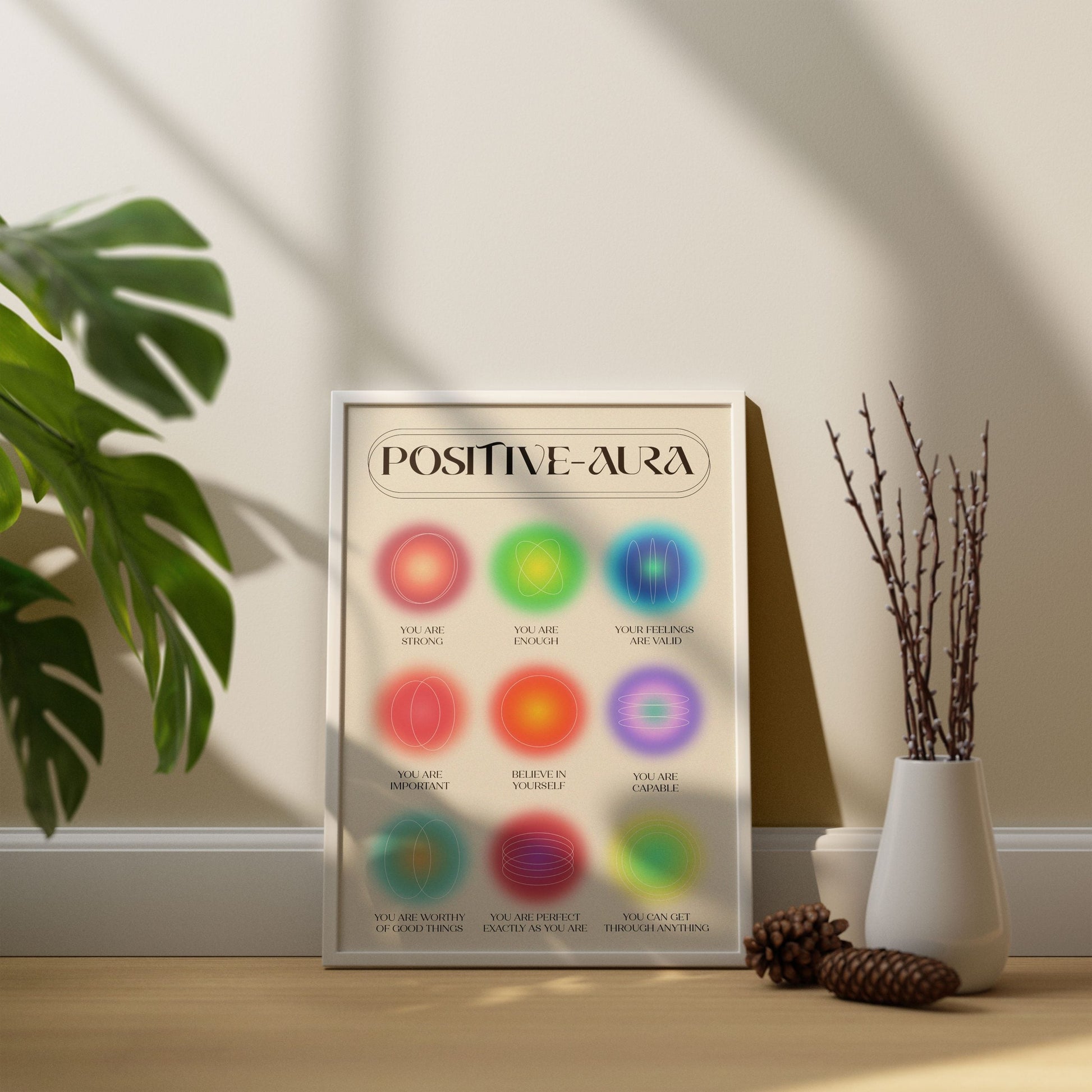 Positive Pink Mental Health Aura Manifestation Poster (5)