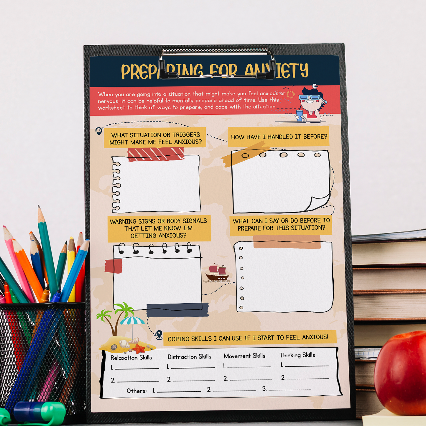 Preparing for Anxiety Therapy Tool Fillable Worksheet (2)