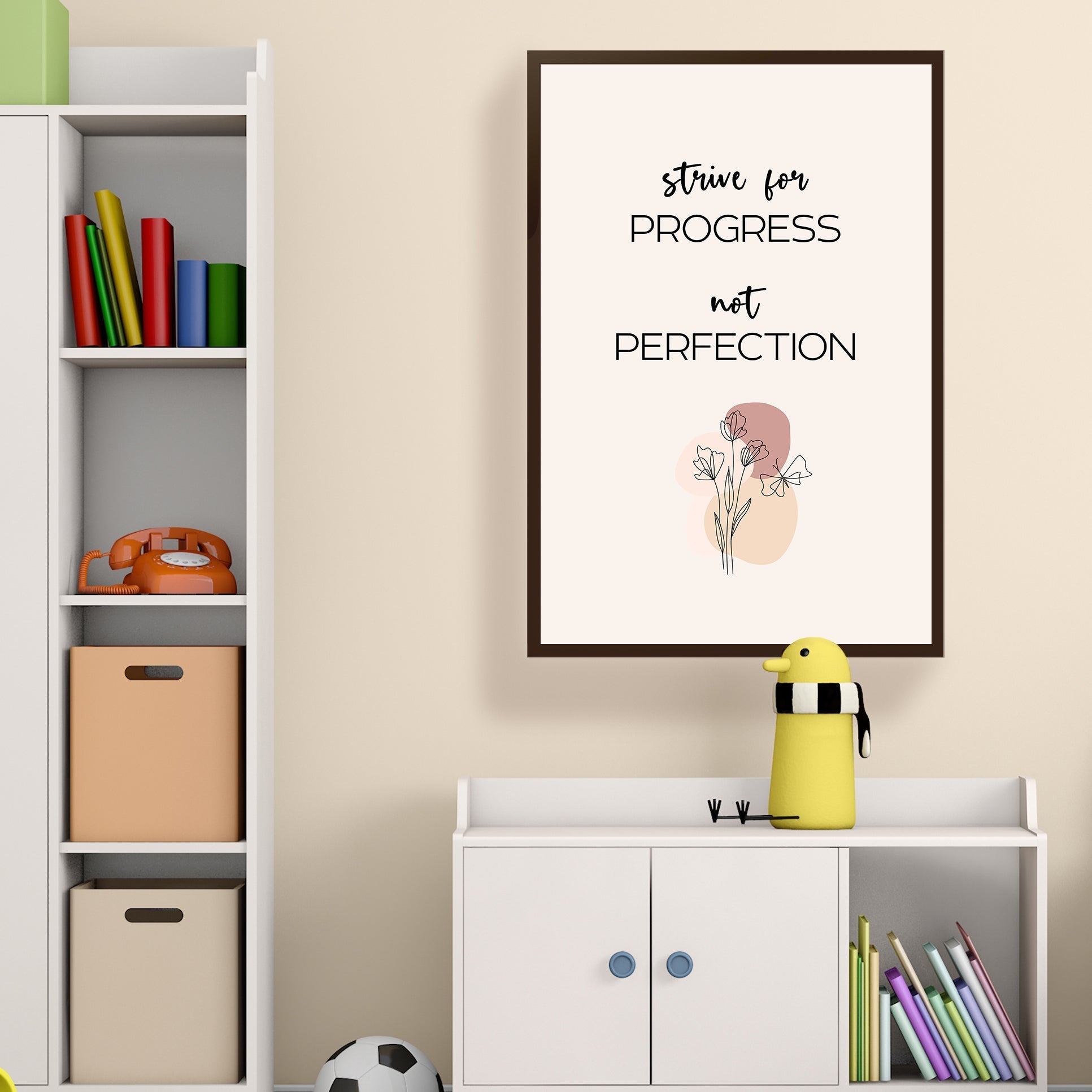 Progress Not Perfection Growth Mindset Quote Poster (3)