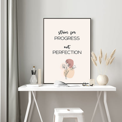 Progress Not Perfection Growth Mindset Quote Poster (5)