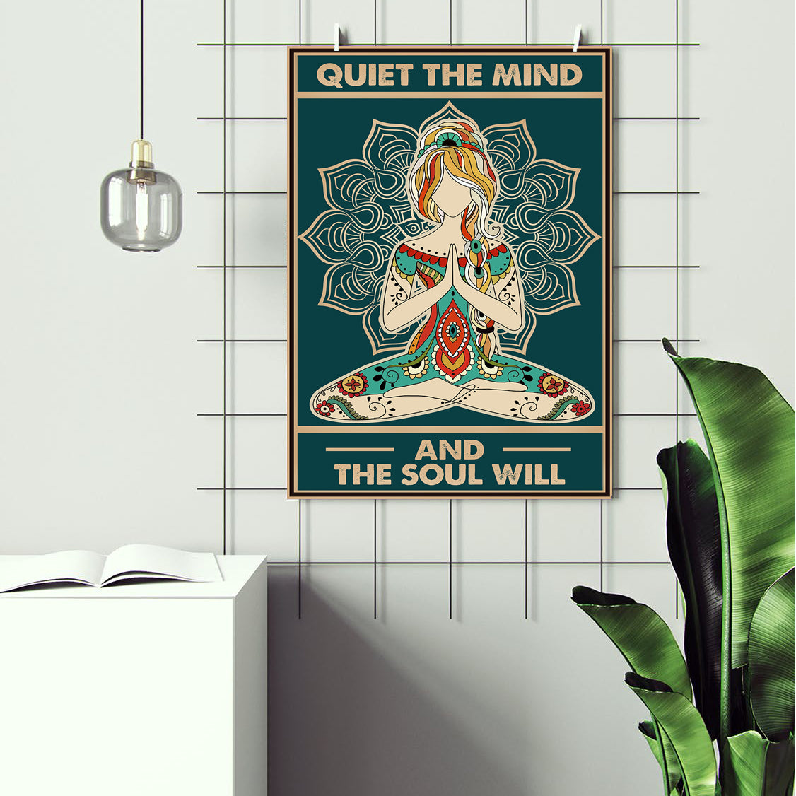 Quiet The Mind Positive Zen Yoga Meditation Poster (2)