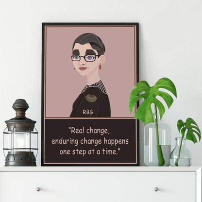 Real Change Enduring RBG Inspirational Quote Poster (2)