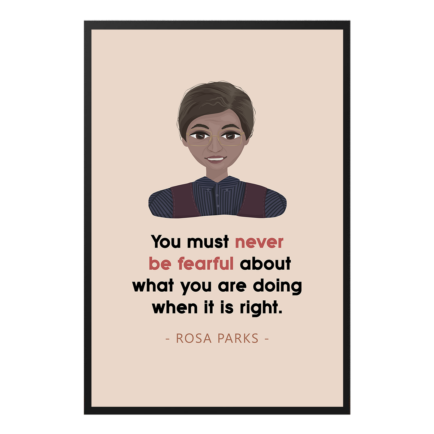  Rosa Parks Hand-drawn Civil Rights Activist Poster Design 2