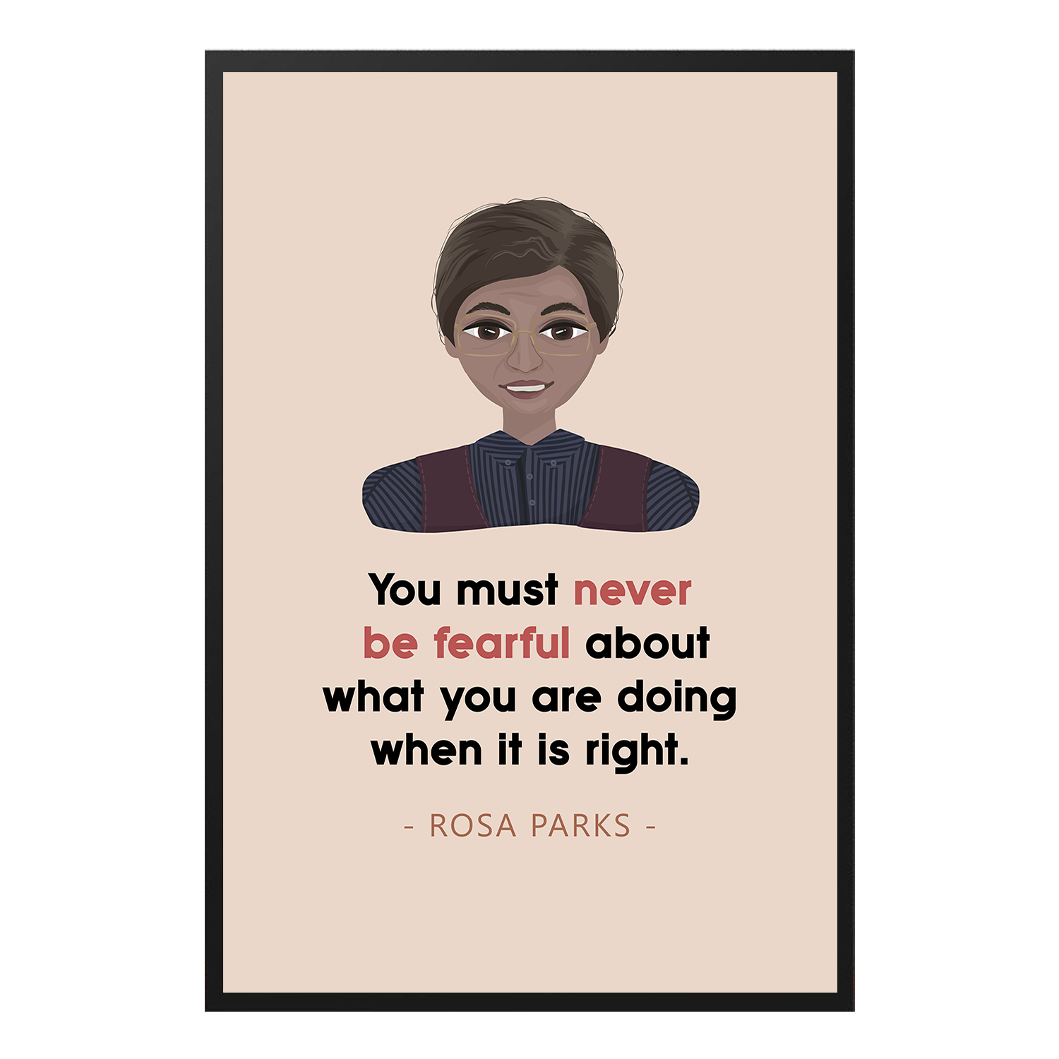  Rosa Parks Hand-drawn Civil Rights Activist Poster Design 2