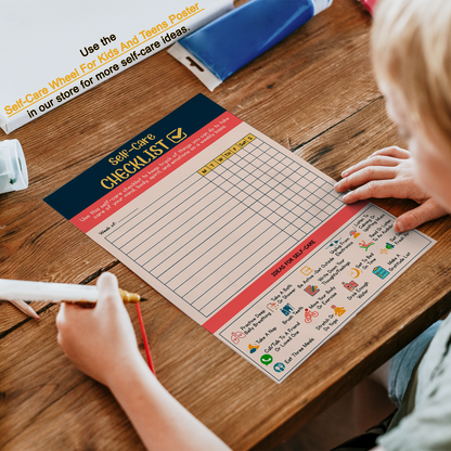 Self-Care Checklist Therapy Tool Fillable Worksheet (3)