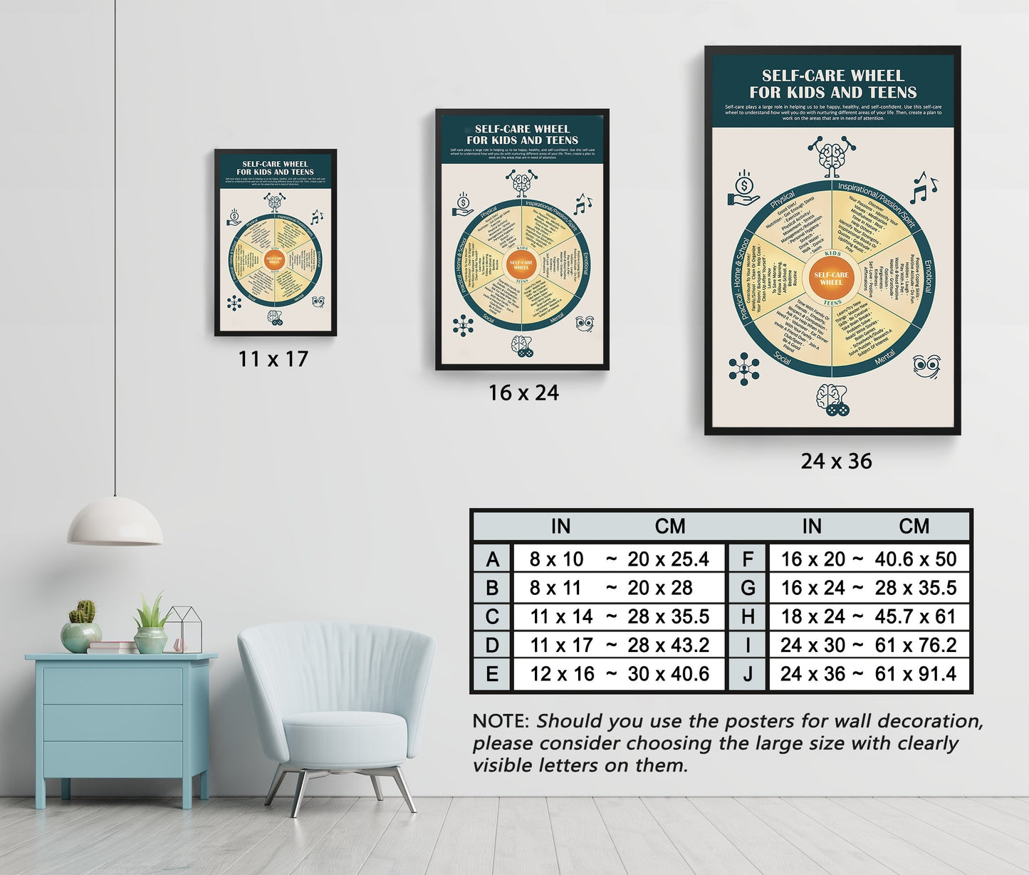 Self Care Wheel PTSD Therapy Mental Health Poster (6)