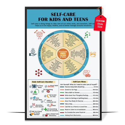 Therapy Self Care Wheel Poster