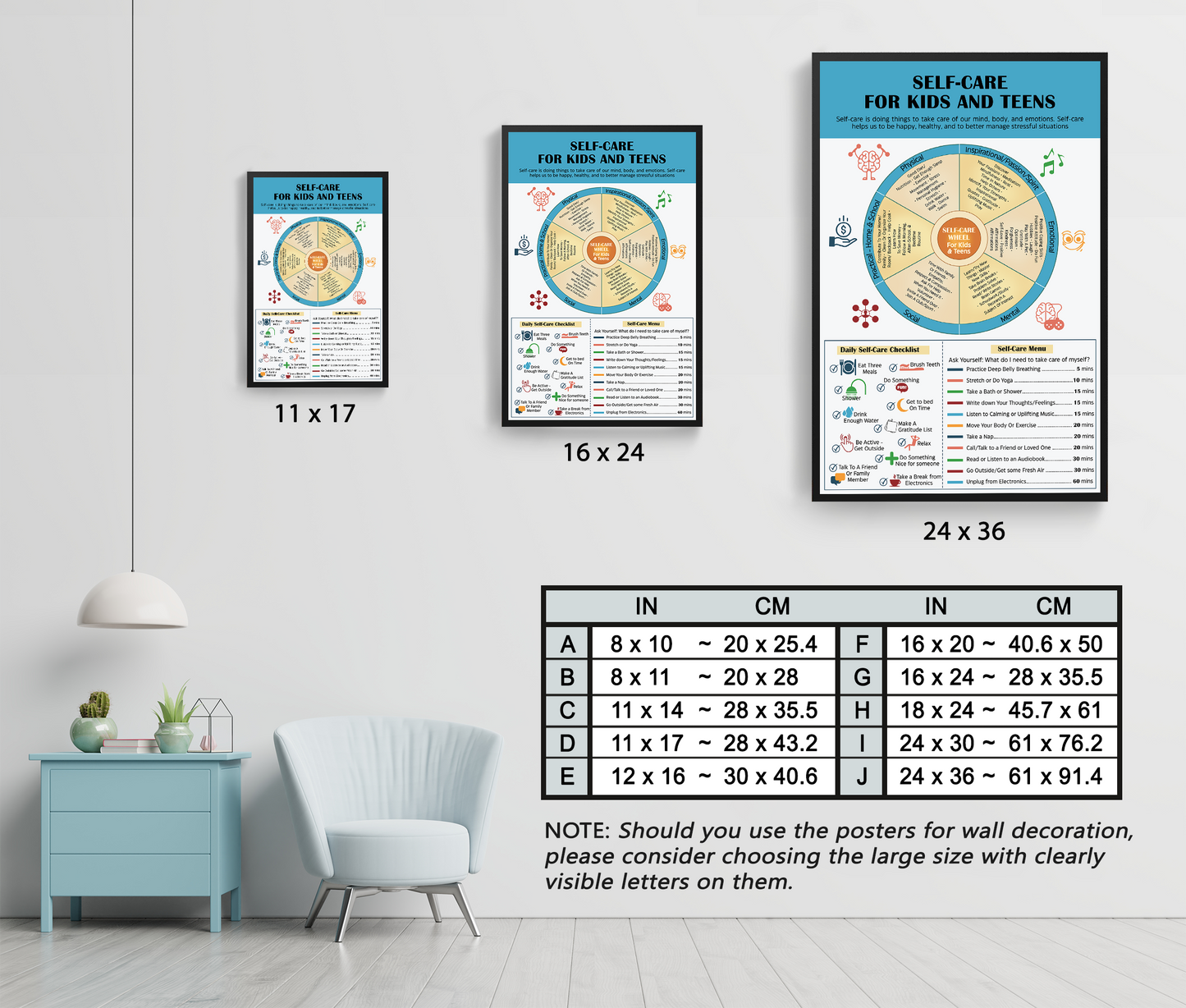 Self Care Wheel Therapy Tool Mental Health Poster (6)