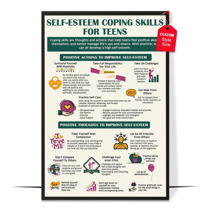 Self-Esteem Coping Skills for Teens Poster