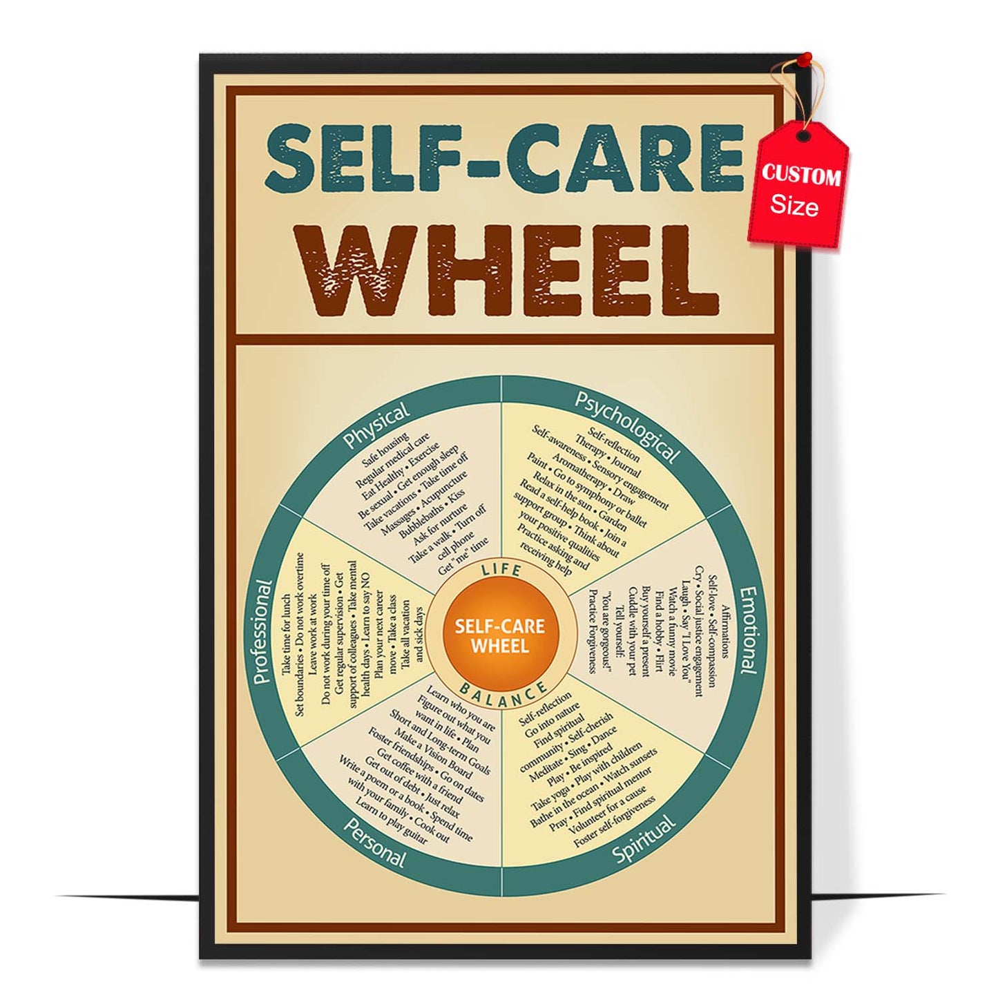 Self-care Wheel Poster