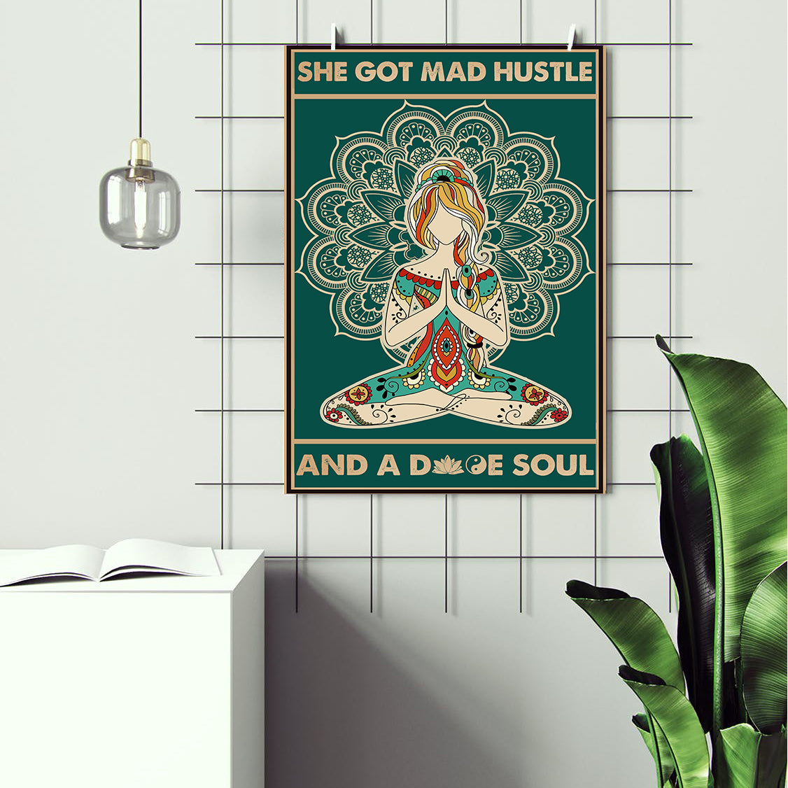 She Got Mad Hustle Mandala Yoga Meditation Poster (2)