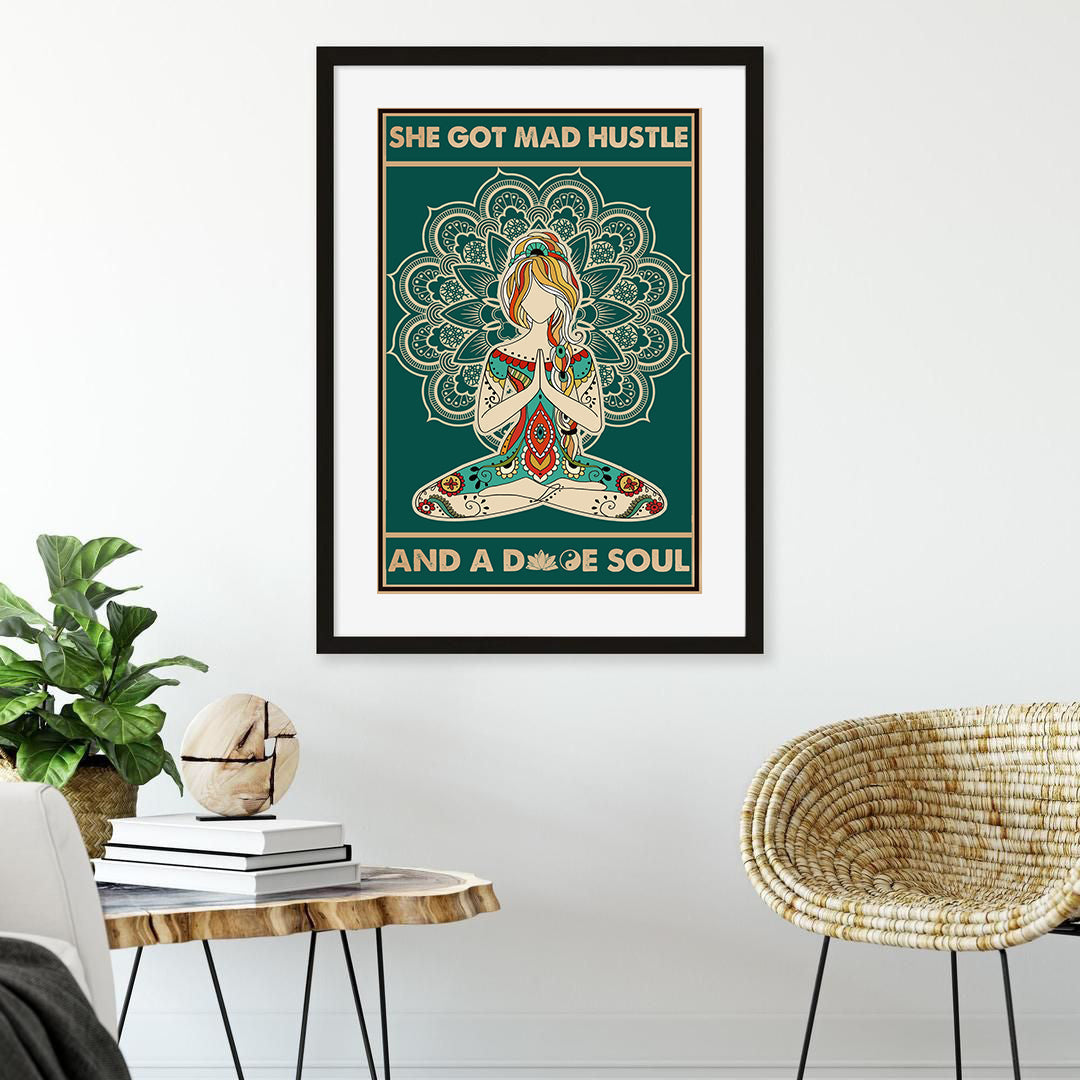 She Got Mad Hustle Mandala Yoga Meditation Poster (5)