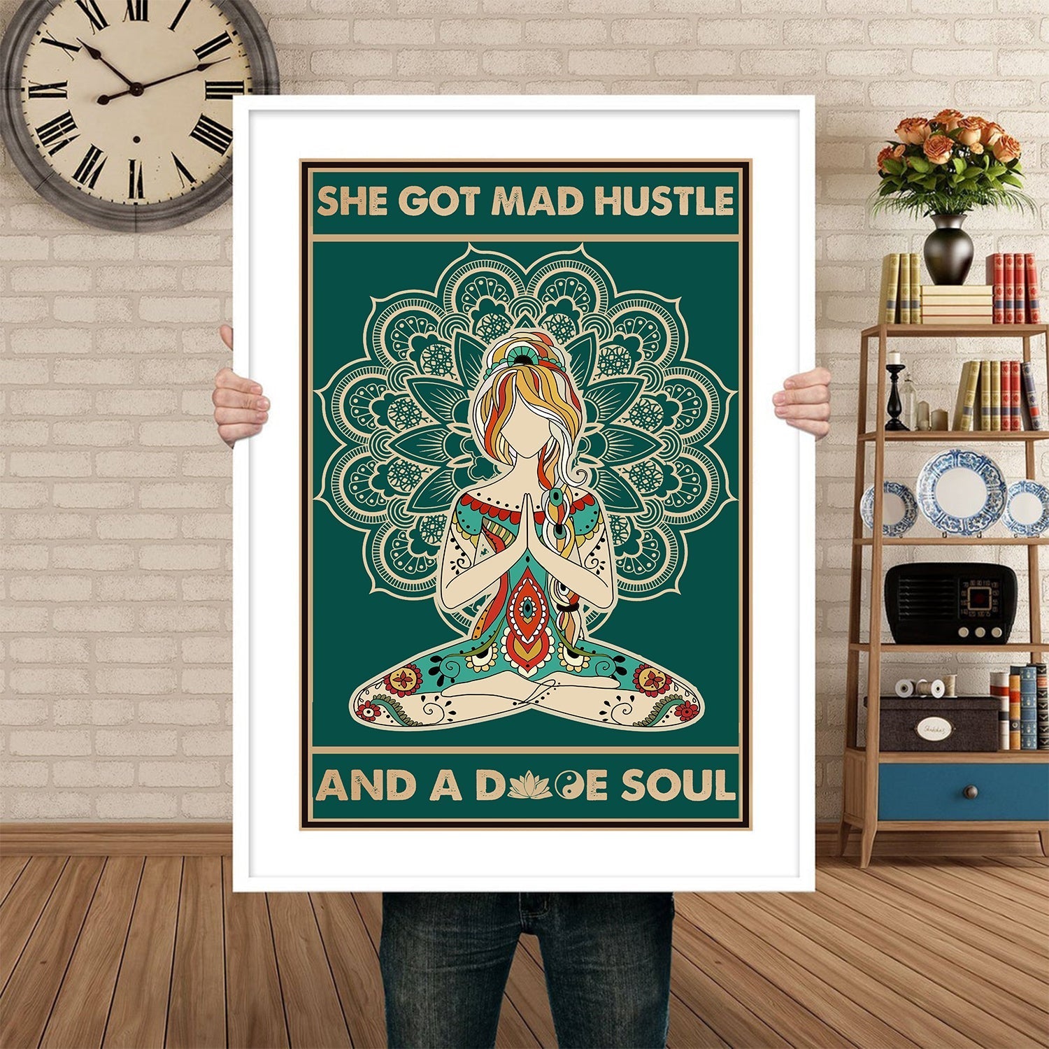 She Got Mad Hustle Mandala Yoga Meditation Poster (6)