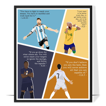 Soccer Superstars UNFRAMED 16&#215;20 inch High-Quality Poster (1)