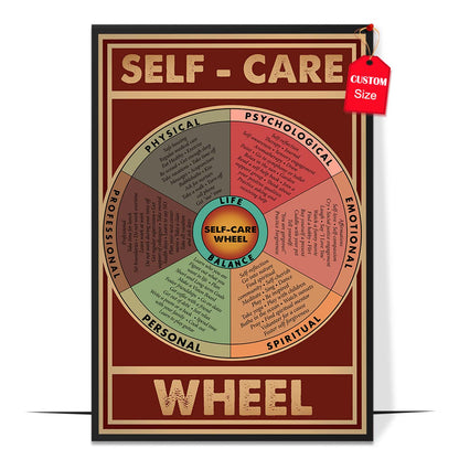 Social Worker Self Care Wheel Poster