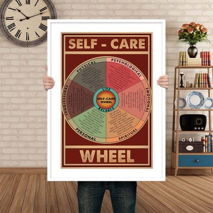 Social Worker Self Care Wheel Mental Health Poster (4)