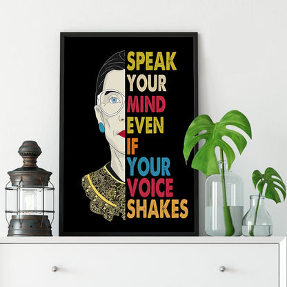 Speak Your Mind RBG History Empower Women Poster (2)