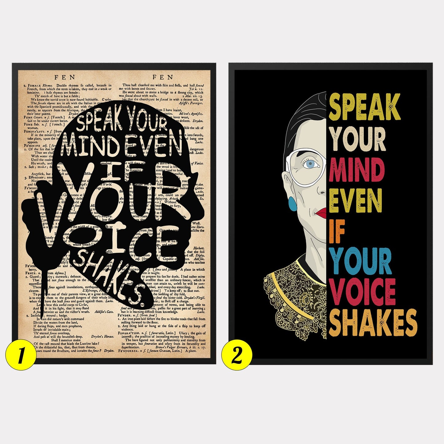 Speak Your Mind RBG History Empower Women Poster (6)