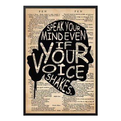  Speak Your Mind RBG History Empower Women Poster Design 1