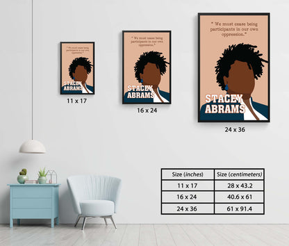 Stacey Abrams Inspirational Black Women Leader Poster (7)