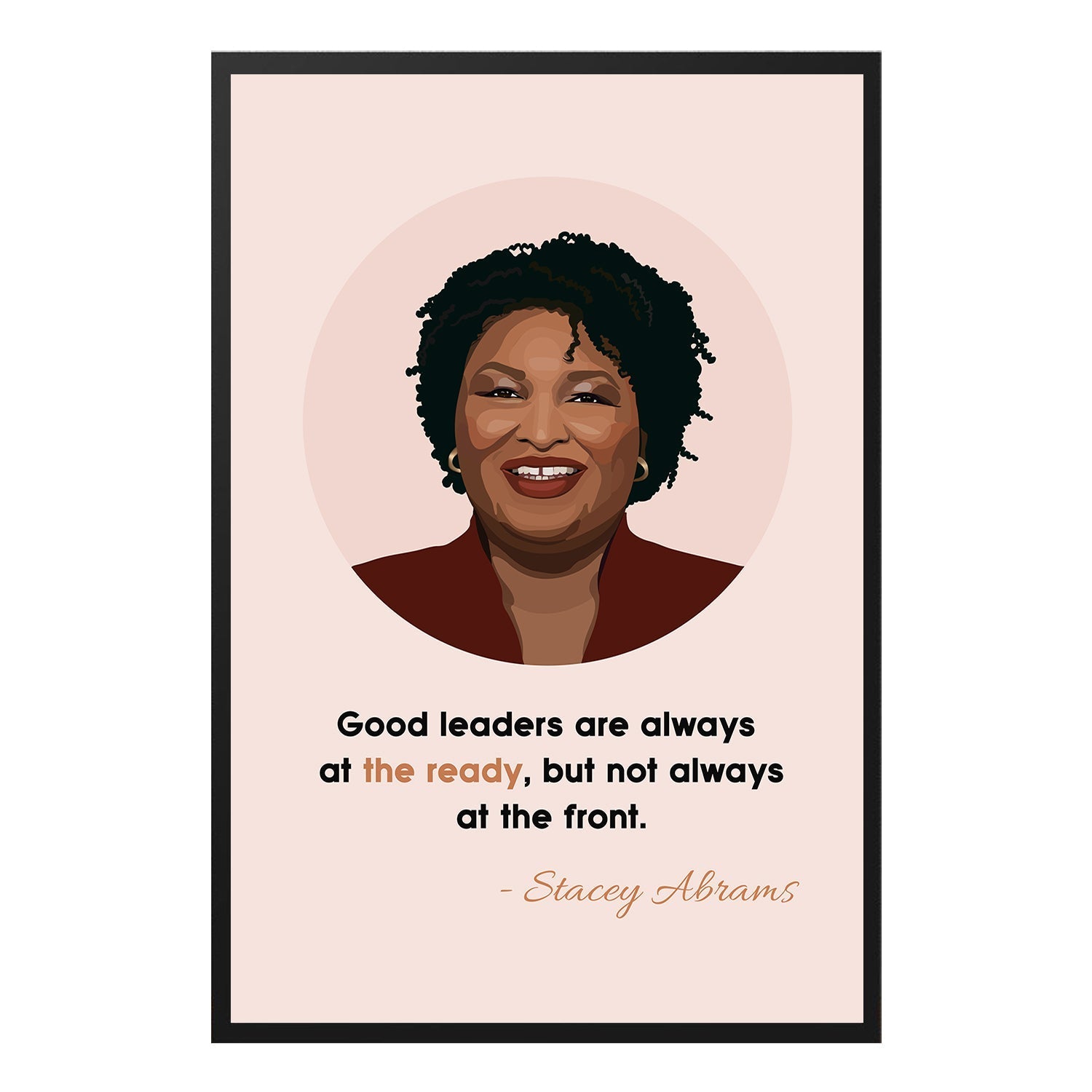  Stacey Abrams Hand-drawn Black Empower Women Poster Design 2