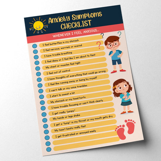 Symptoms Checklist Tool for Kids Worksheet