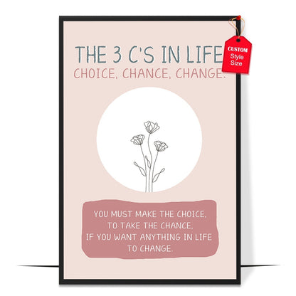 The 3C's in Life Poster