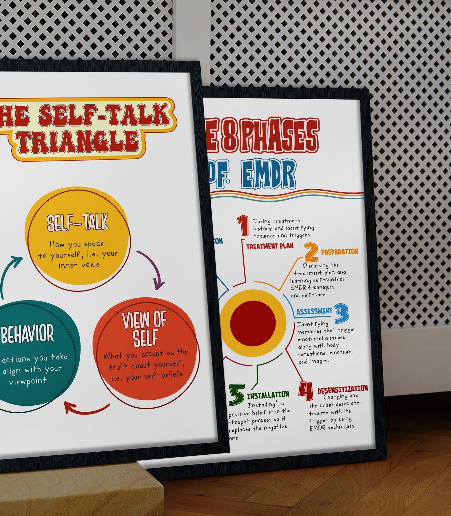 The Self Talk Triangle CBT Mental Health Poster (3)