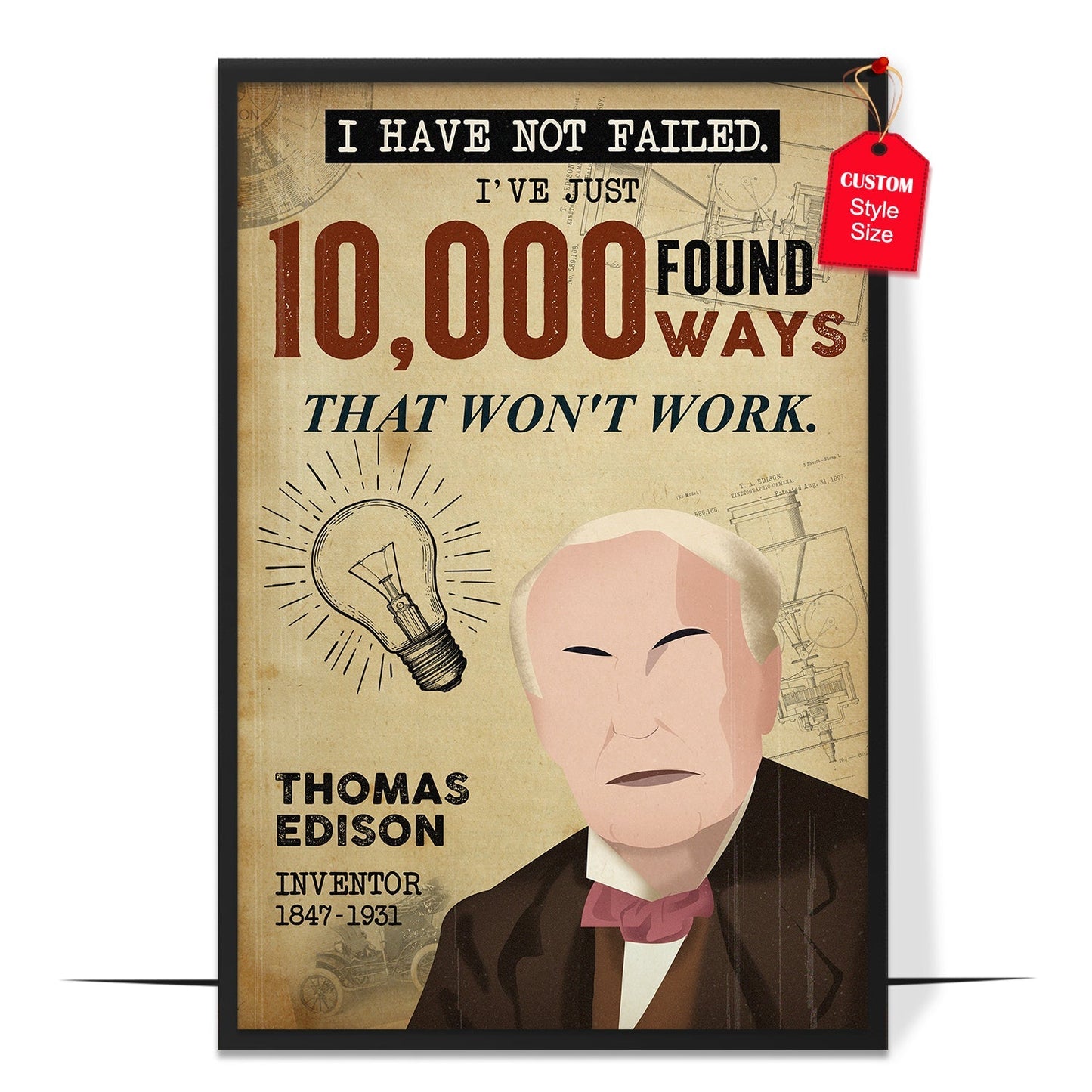 Thomas Edison Men Scientist Poster