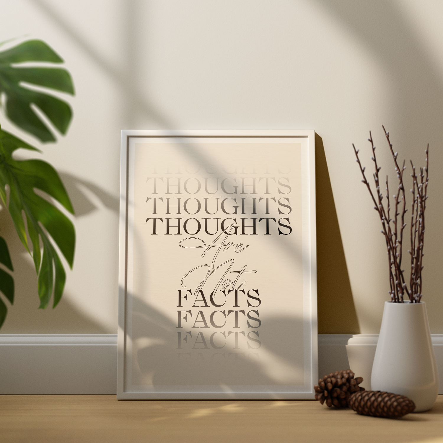 Thoughts Are Not Facts Mental Health Therapy Poster (2)