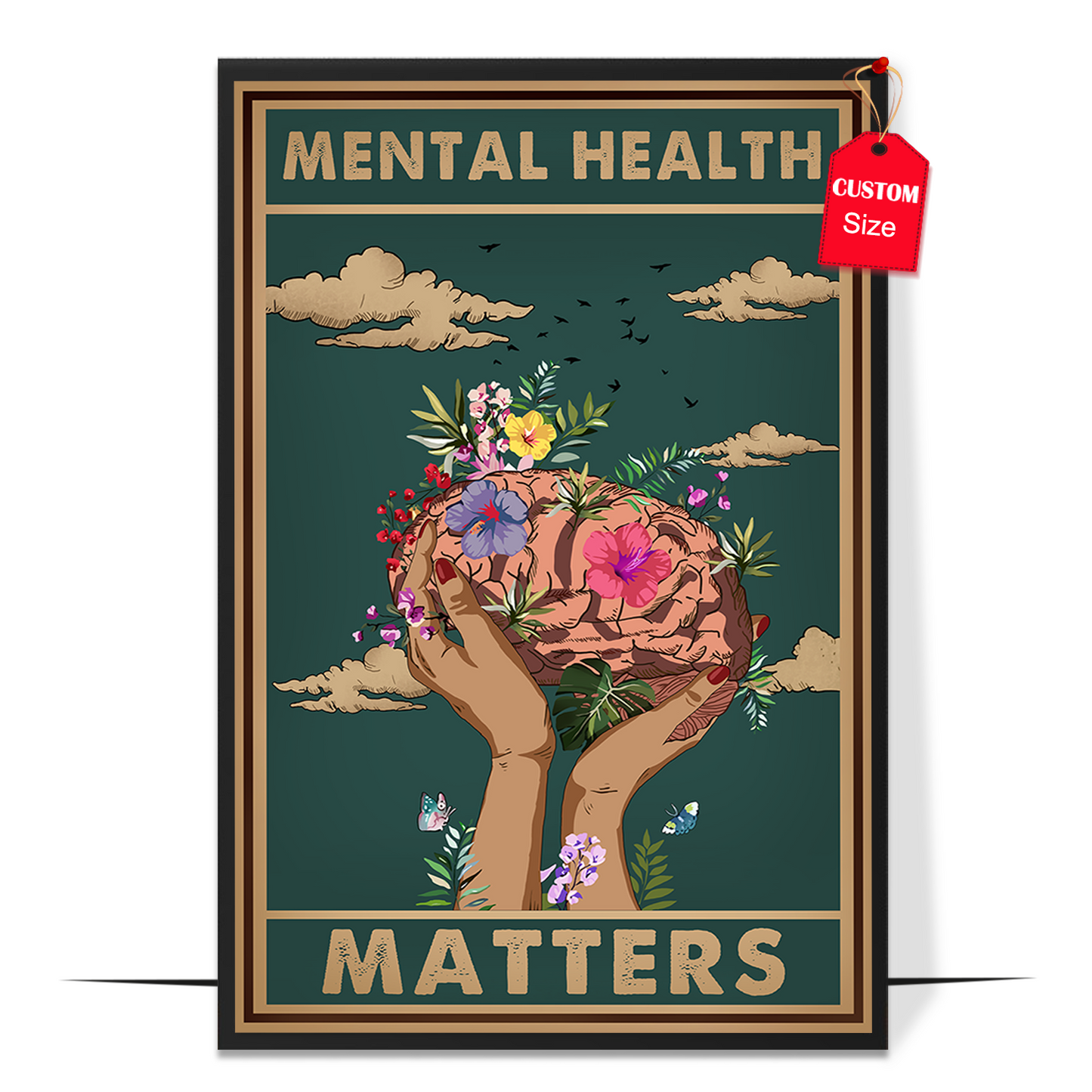 Vintage Mental Health Matters Poster Design 3