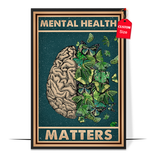 Vintage Mental Health Matters Poster Design 4