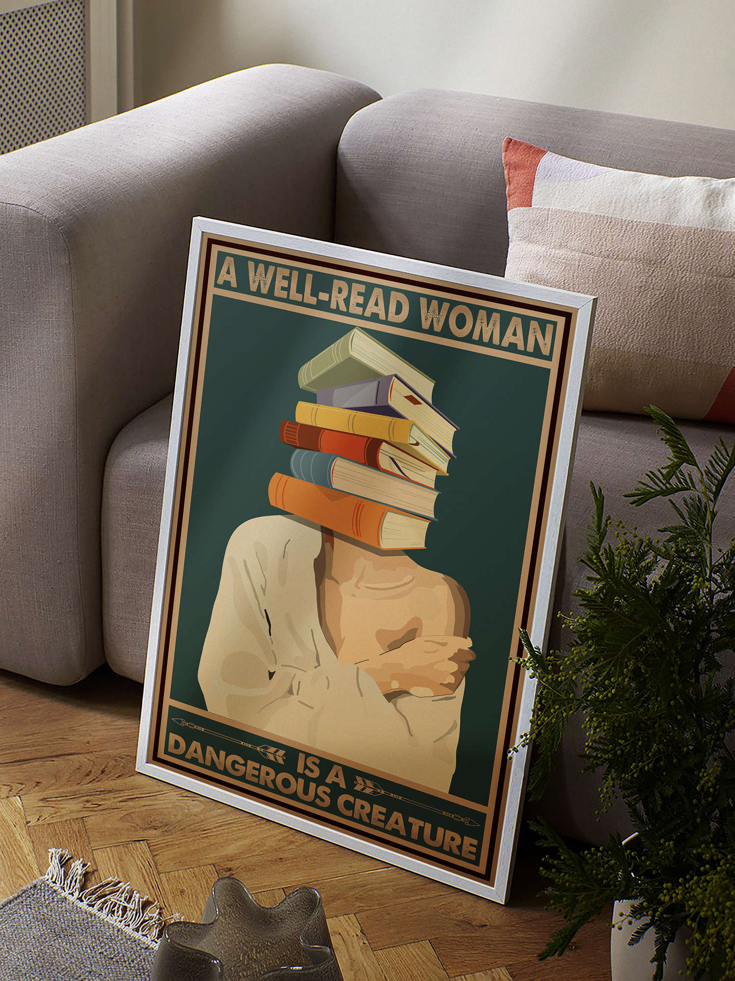 Vintage Reading Positive Mental Health Poetry Poster (3)