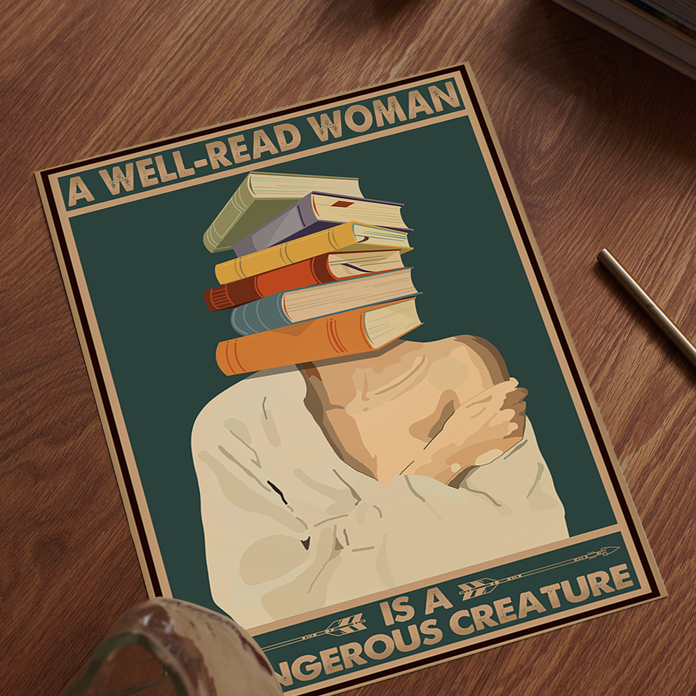 Vintage Reading Positive Mental Health Poetry Poster (5)