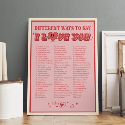 Ways to Say I Love You Positive Affirmation Poster (3)