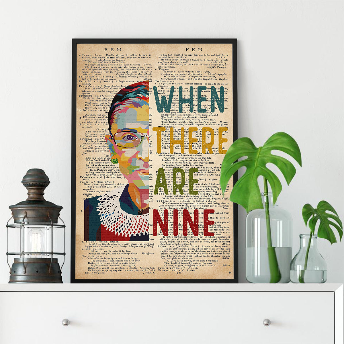 When There Are Nine RBG History Empower Women Poster (2)