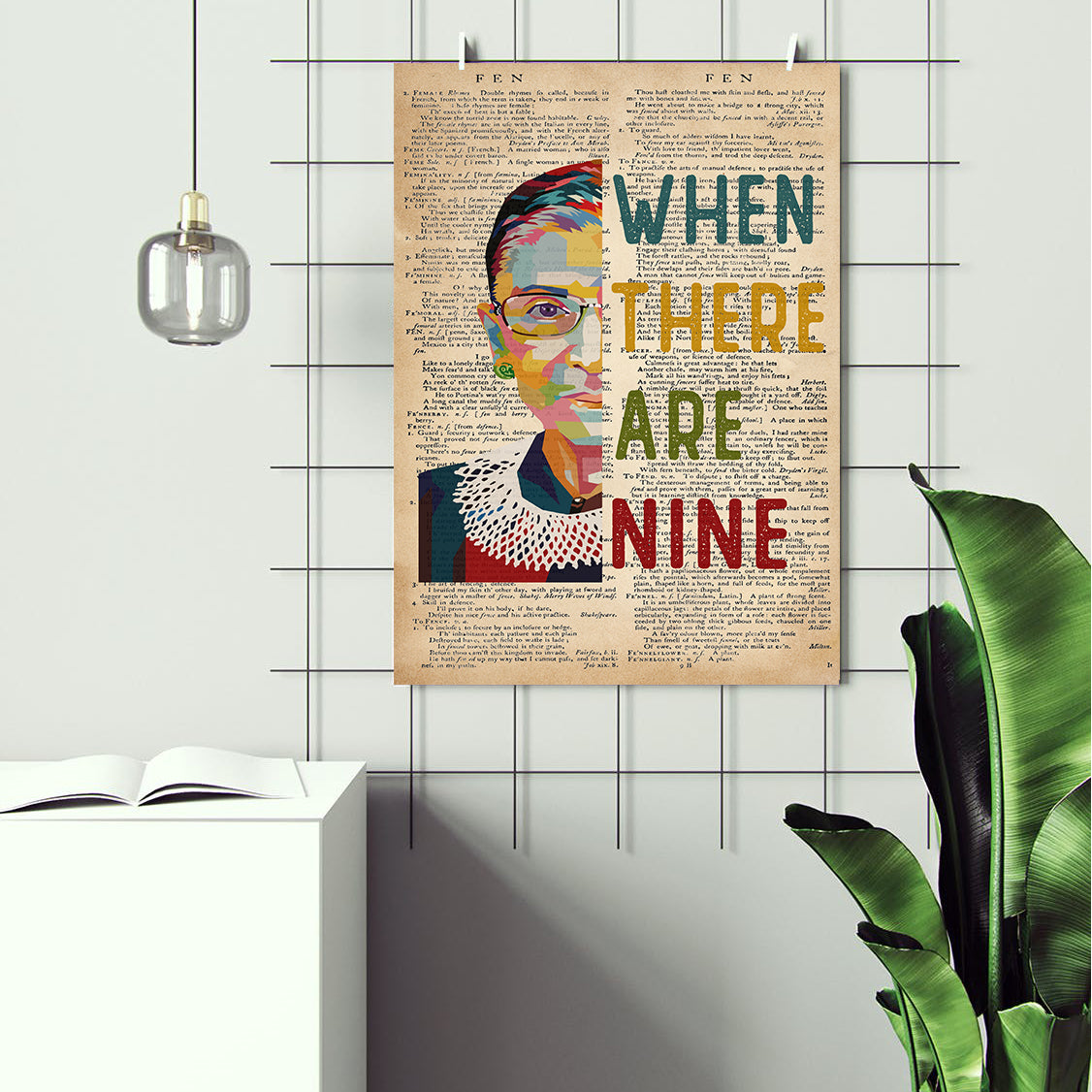 When There Are Nine RBG History Empower Women Poster (3)