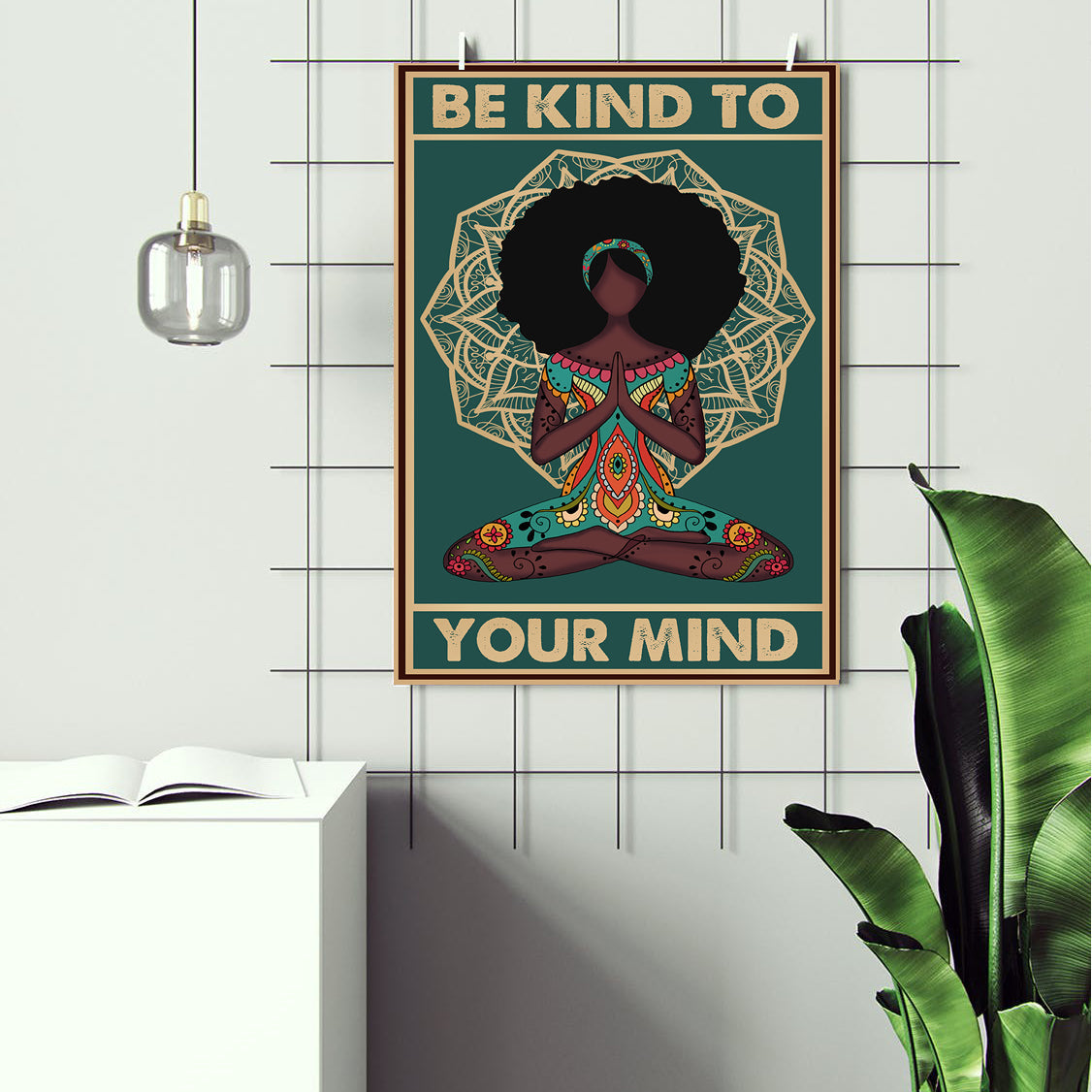 Yoga Be Kind to Your Mind Zen Yoga Meditation Poster (2)