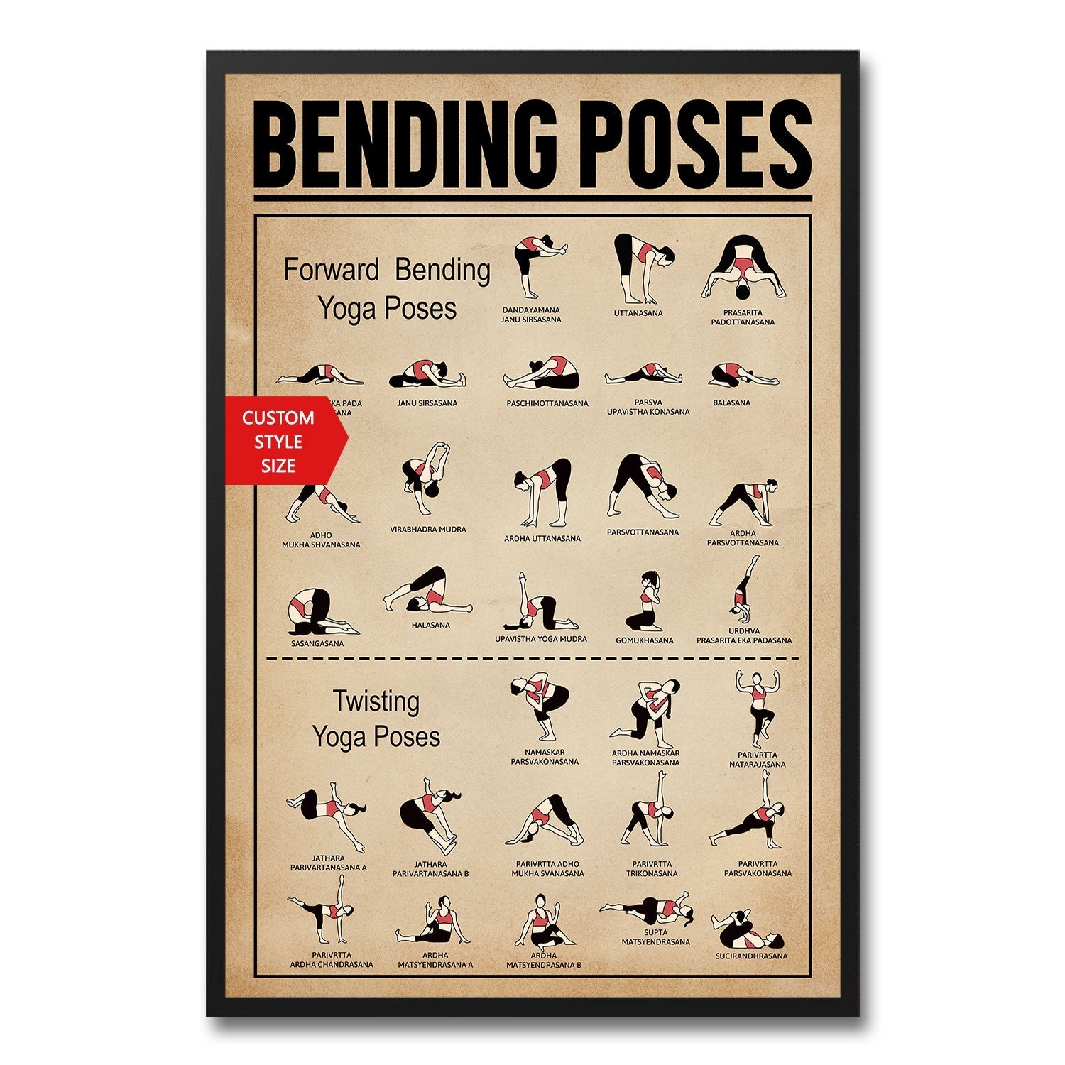 Yoga Bending Poses Poster