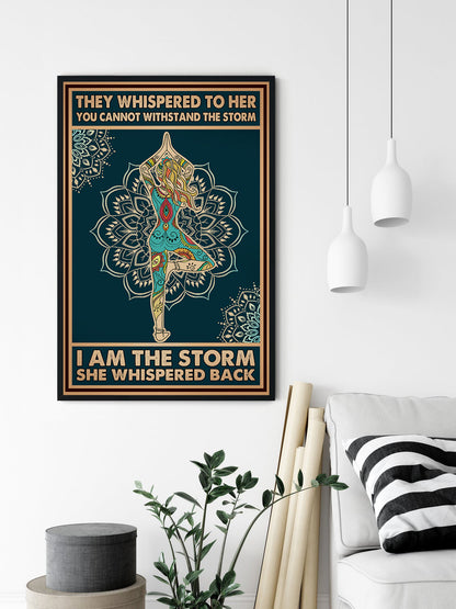 Yoga She Whispered Back Uplifting Meditation Poster (4)