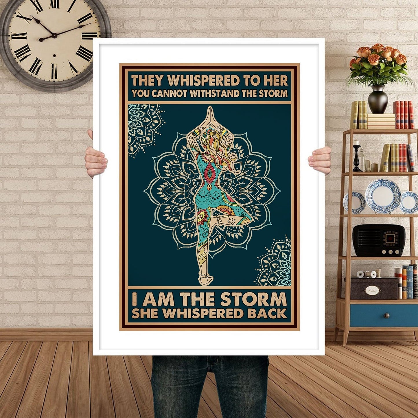 Yoga She Whispered Back Uplifting Meditation Poster (6)